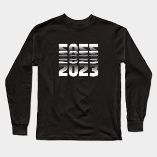Passing into New Year 2023 Flip text effect Long Sleeve T-Shirt